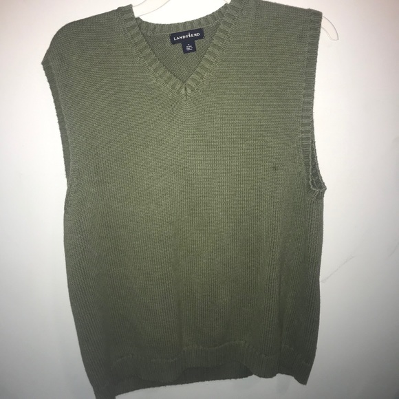 Sweat vest green lands end - Picture 1 of 2